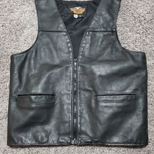 Harley-Davidson eagle embossed black leather